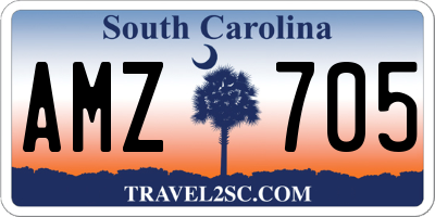 SC license plate AMZ705