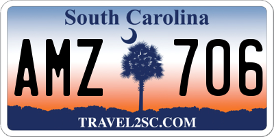 SC license plate AMZ706