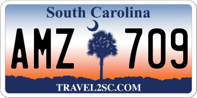 SC license plate AMZ709