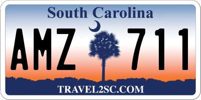 SC license plate AMZ711