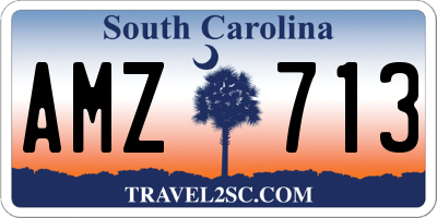 SC license plate AMZ713