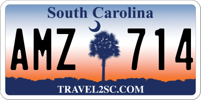 SC license plate AMZ714