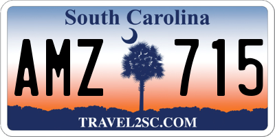 SC license plate AMZ715