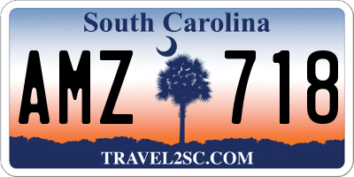 SC license plate AMZ718