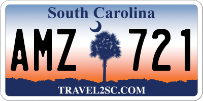 SC license plate AMZ721