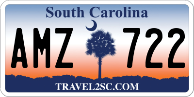 SC license plate AMZ722