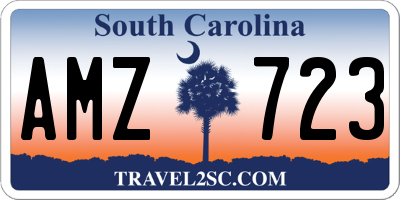 SC license plate AMZ723