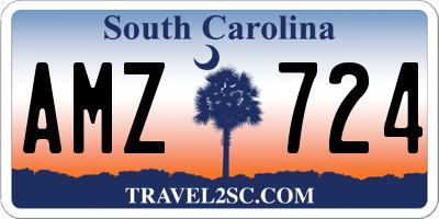SC license plate AMZ724