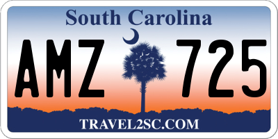 SC license plate AMZ725