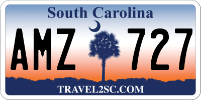SC license plate AMZ727