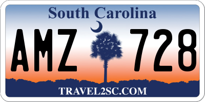 SC license plate AMZ728