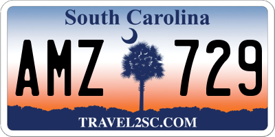 SC license plate AMZ729