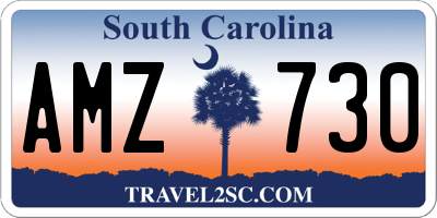 SC license plate AMZ730
