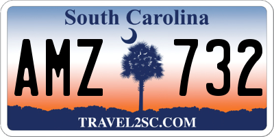 SC license plate AMZ732