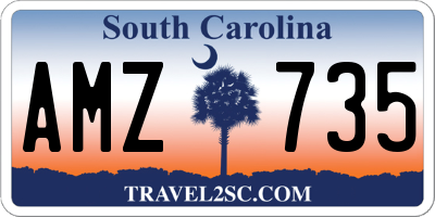SC license plate AMZ735