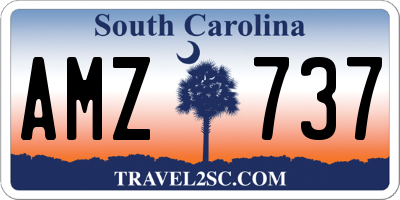 SC license plate AMZ737