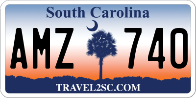 SC license plate AMZ740