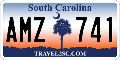 SC license plate AMZ741