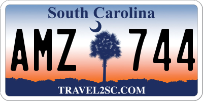 SC license plate AMZ744