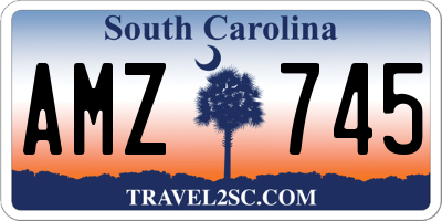 SC license plate AMZ745