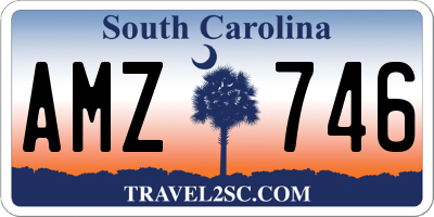 SC license plate AMZ746