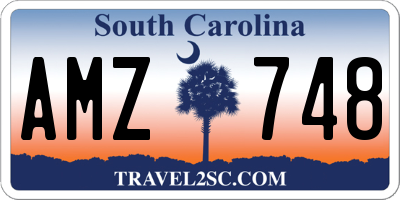 SC license plate AMZ748