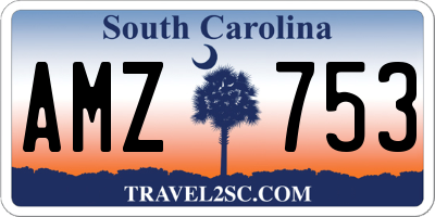 SC license plate AMZ753