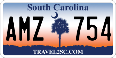 SC license plate AMZ754