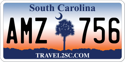 SC license plate AMZ756