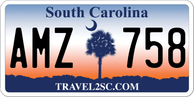 SC license plate AMZ758