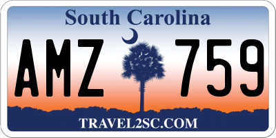 SC license plate AMZ759