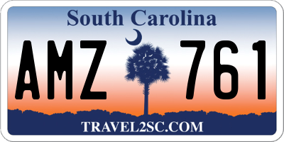 SC license plate AMZ761