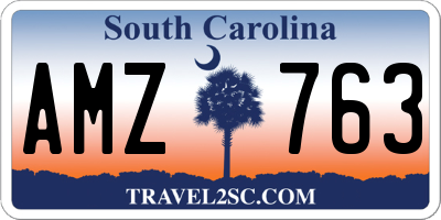 SC license plate AMZ763