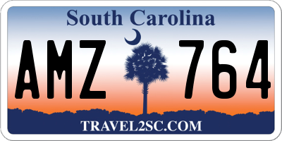 SC license plate AMZ764