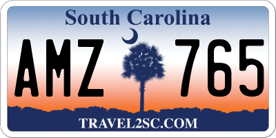 SC license plate AMZ765
