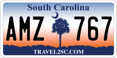 SC license plate AMZ767