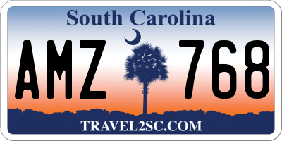 SC license plate AMZ768