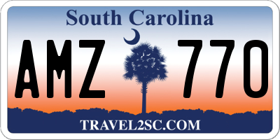 SC license plate AMZ770