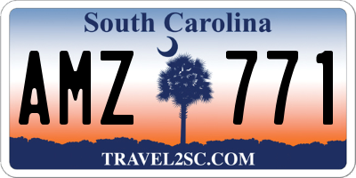SC license plate AMZ771