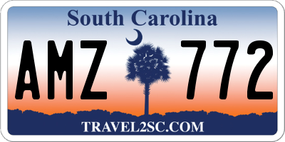 SC license plate AMZ772