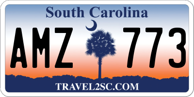 SC license plate AMZ773