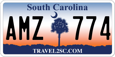 SC license plate AMZ774