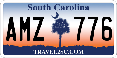 SC license plate AMZ776