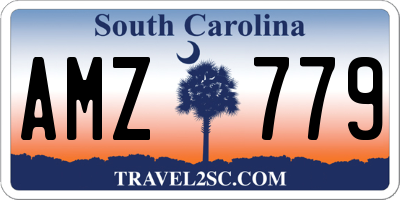 SC license plate AMZ779