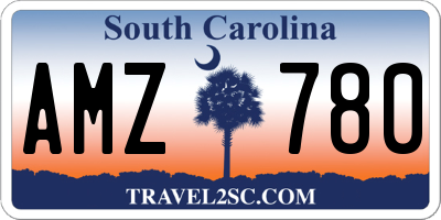 SC license plate AMZ780
