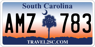 SC license plate AMZ783