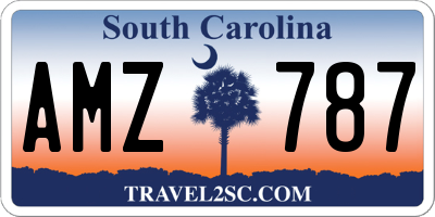 SC license plate AMZ787