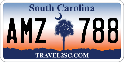 SC license plate AMZ788