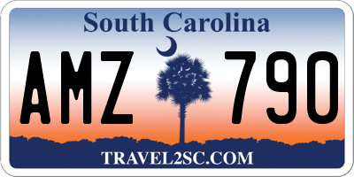 SC license plate AMZ790