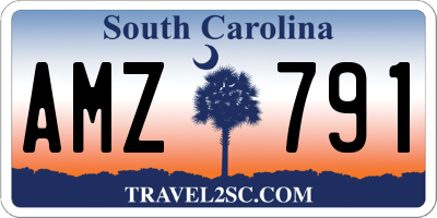 SC license plate AMZ791